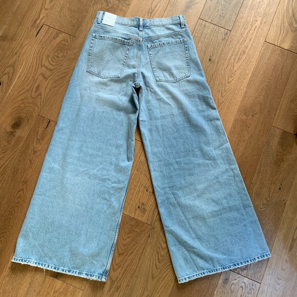 Zara Light Blue Flare & Wide Leg Jeans - Picture 7 of 12